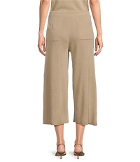 Investments Linen Blend Pull-On Wide Leg Crop Pants
