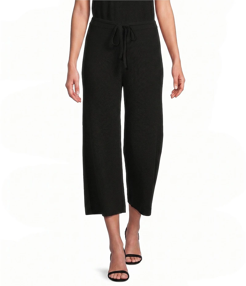 Investments Linen Blend Pull-On Wide Leg Crop Pants