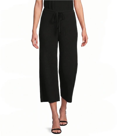 Investments Linen Blend Pull-On Wide Leg Crop Pants