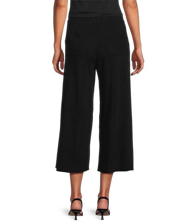 Investments Linen Blend Pull-On Wide Leg Crop Pants