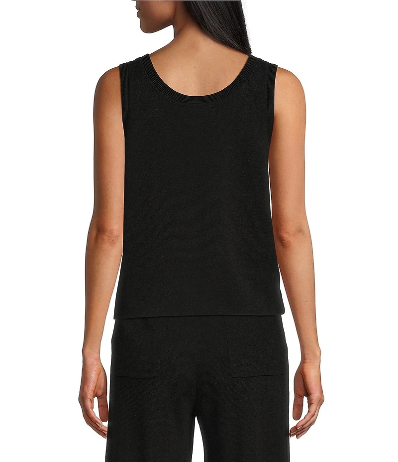Investments Linen Blend Scoop Neck Sleeveless Top