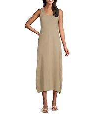 Investments Linen-Blend Sleeveless Sheath Dress