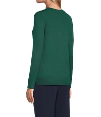 Investments Long Sleeve V-Neck Pullover Top