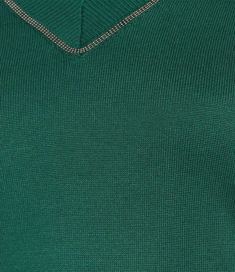 Investments Long Sleeve V-Neck Pullover Top