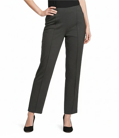 Investments Medium Gray Heather Pintuck Slim Leg Pants