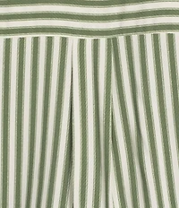 Investments Nora Stripe Long Sleeve Y-Neck Drapey Twill Blouse