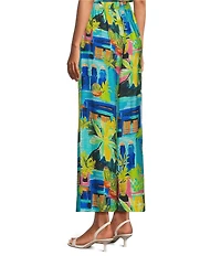 Investments Palm Patch Wide Leg Crinkle Coordinating Pants