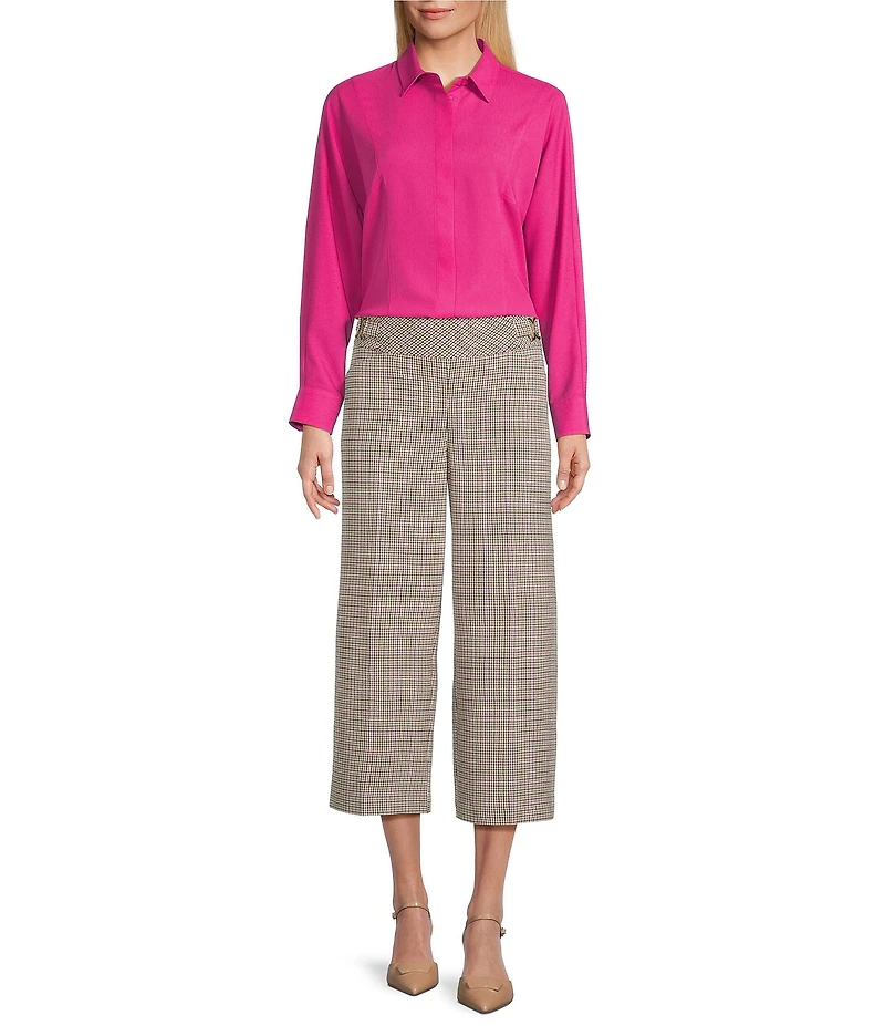 Investments Park Ave Pull On Wide Leg Crop Pants