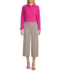 Investments Park Ave Pull On Wide Leg Crop Pants