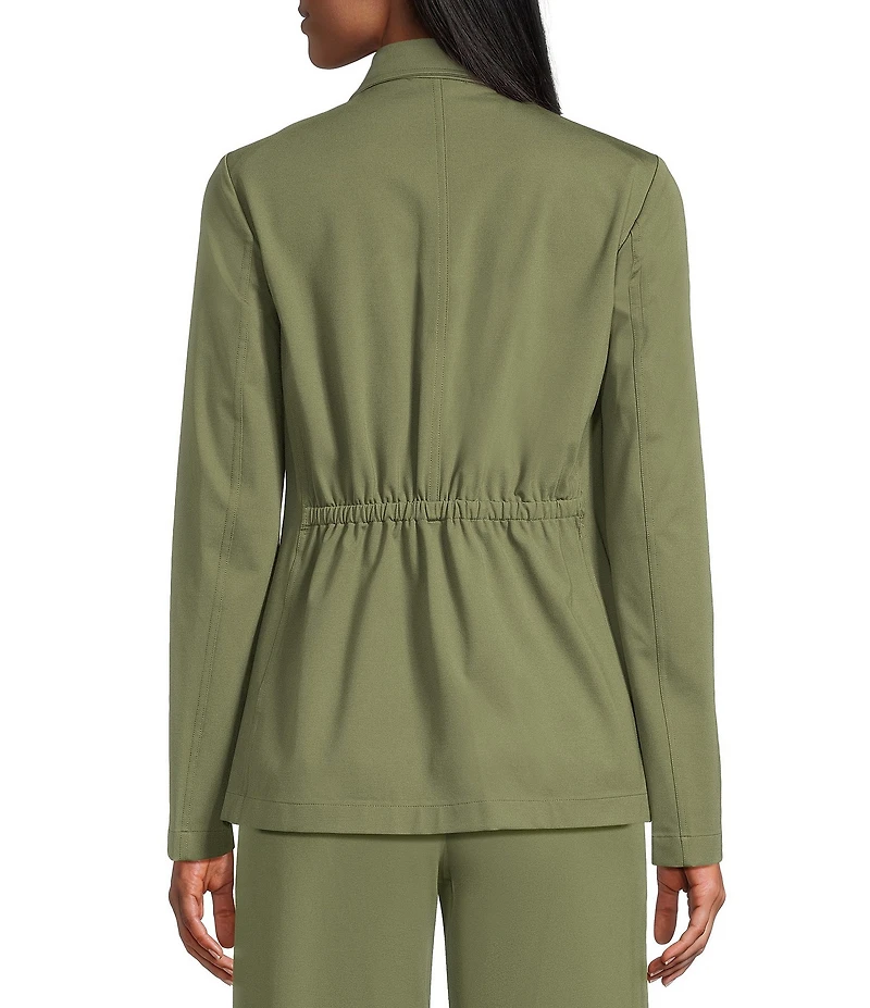 Investments Performance Traveler Long Sleeve One Button Notch Lapel Blazer