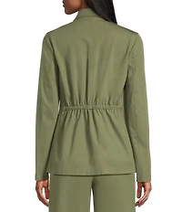 Investments Performance Traveler Long Sleeve One Button Notch Lapel Blazer