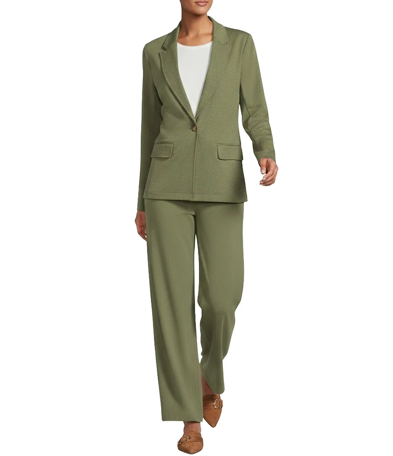 Investments Performance Traveler Long Sleeve One Button Notch Lapel Blazer