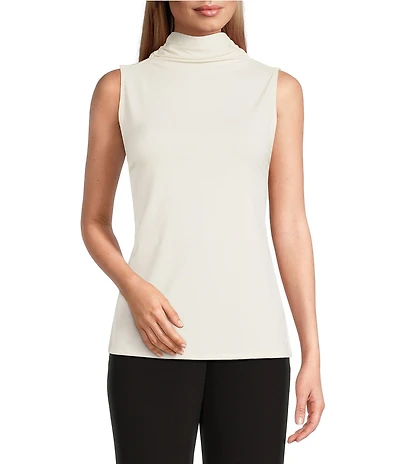Investments Petite Angora Mock Neck Pullover Sleeveless Top