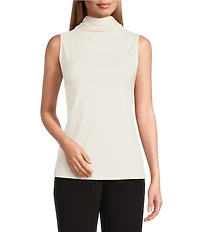 Investments Petite Angora Mock Neck Pullover Sleeveless Top