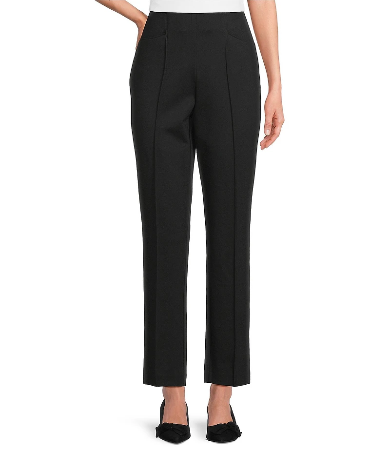 Investments Petite Black Pintuck Slim Leg Pants