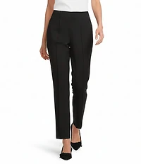 Investments Petite Black Pintuck Slim Leg Pants