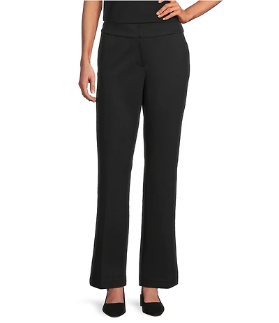 Investments Petite Black Seamed Waist Straight Leg Pants
