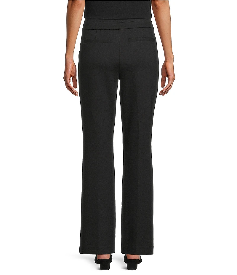 Investments Petite Black Seamed Waist Straight Leg Pants
