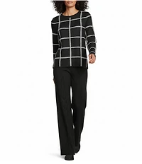 Investments Petite Black Wide Leg Full Length Pants