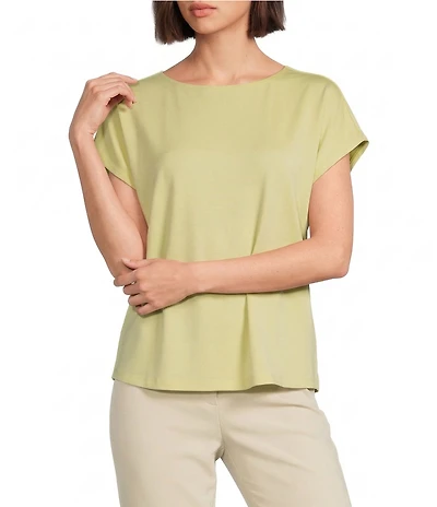 Investments Petite Size Cap Sleeve Boat Neck Rory Knit Tee