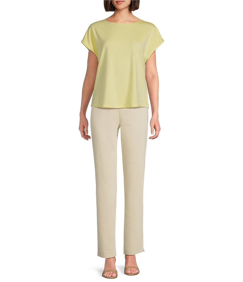 Investments Petite Size Cap Sleeve Boat Neck Rory Knit Tee