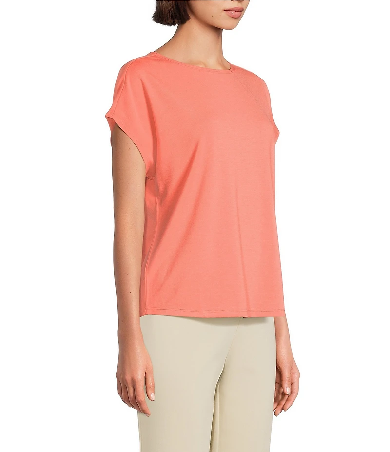 Investments Petite Size Cap Sleeve Boat Neck Rory Knit Tee