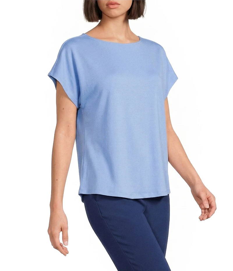 Investments Petite Size Cap Sleeve Boat Neck Rory Knit Tee