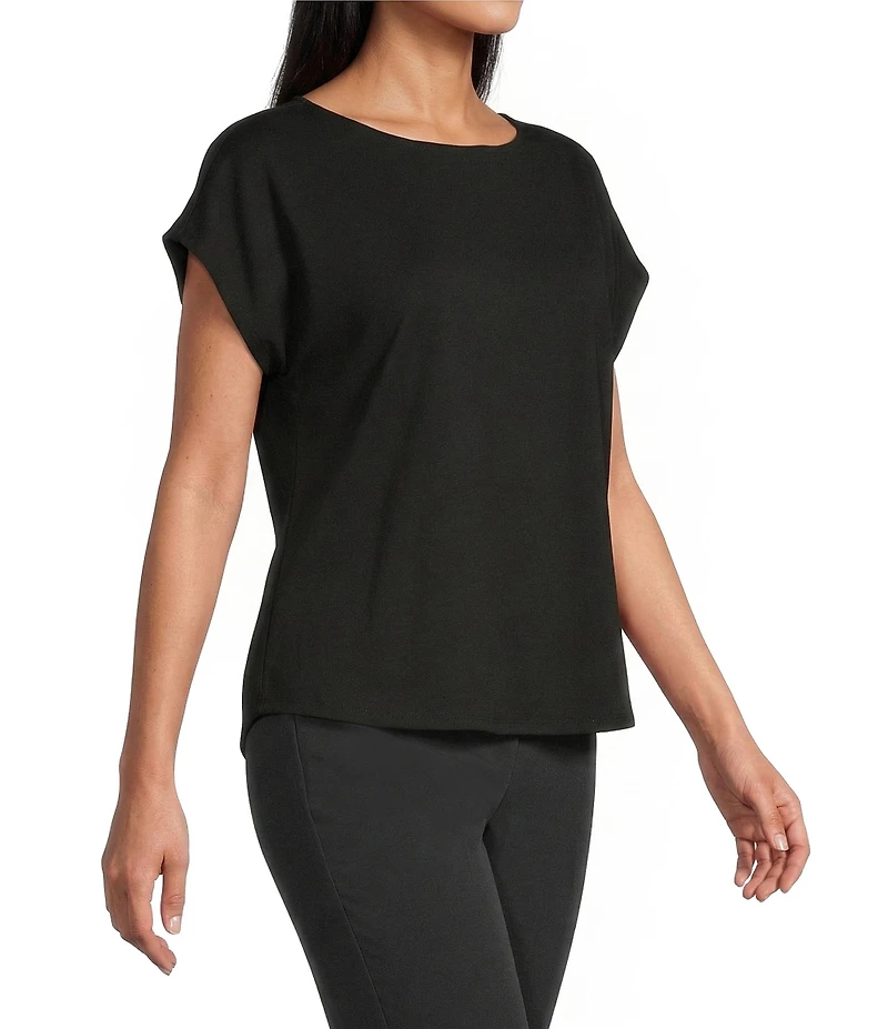 Investments Petite Size Cap Sleeve Boat Neck Rory Knit Tee