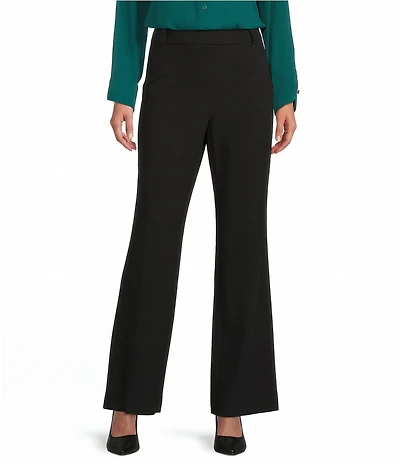 Investments Petite Flare Leg Pull-On Basket Weave Pants