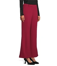 Investments Petite Flare Leg Pull-On Basket Weave Pants