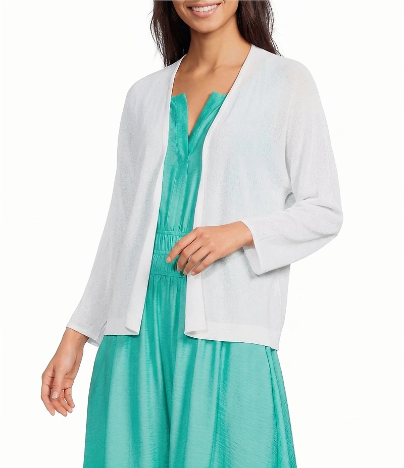 Investments Petite Size 3/4 Dolman Sleeve Open Front Cardigan