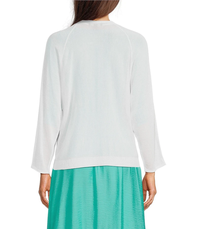 Investments Petite Size 3/4 Dolman Sleeve Open Front Cardigan