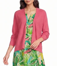 Investments Petite Size 3/4 Dolman Sleeve Open Front Cardigan