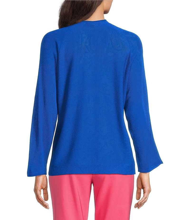 Investments Petite Size 3/4 Dolman Sleeve Open Front Cardigan