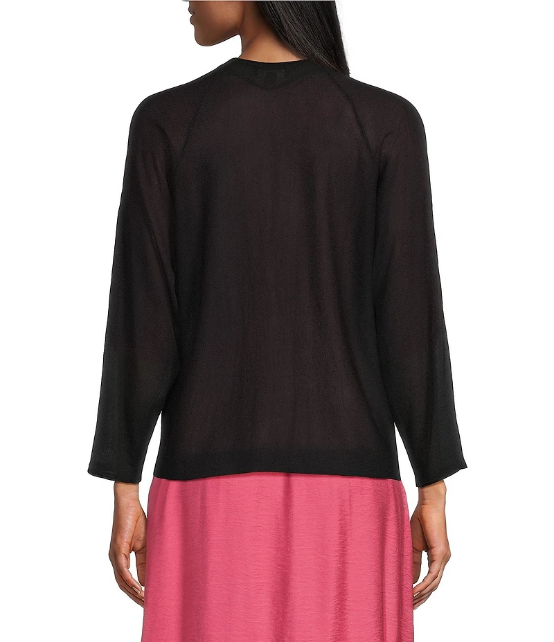 Investments Petite Size 3/4 Dolman Sleeve Open Front Cardigan