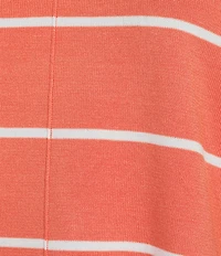 Investments Petite Size 3/4 Sleeve V-Neck Striped Sweater Top