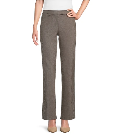 Investments Petite Size 5TH AVE Fit Houndstooth Straight Leg Pants