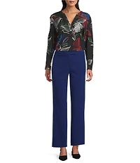 Investments Petite Size 5TH AVE Fit Straight Leg Pants