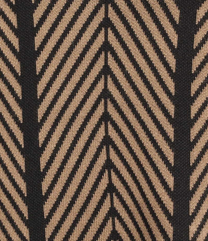 Investments Petite Size Chevron Stripe Long Sleeve Crew Neck Pullover Top