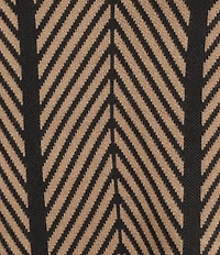 Investments Petite Size Chevron Stripe Long Sleeve Crew Neck Pullover Top