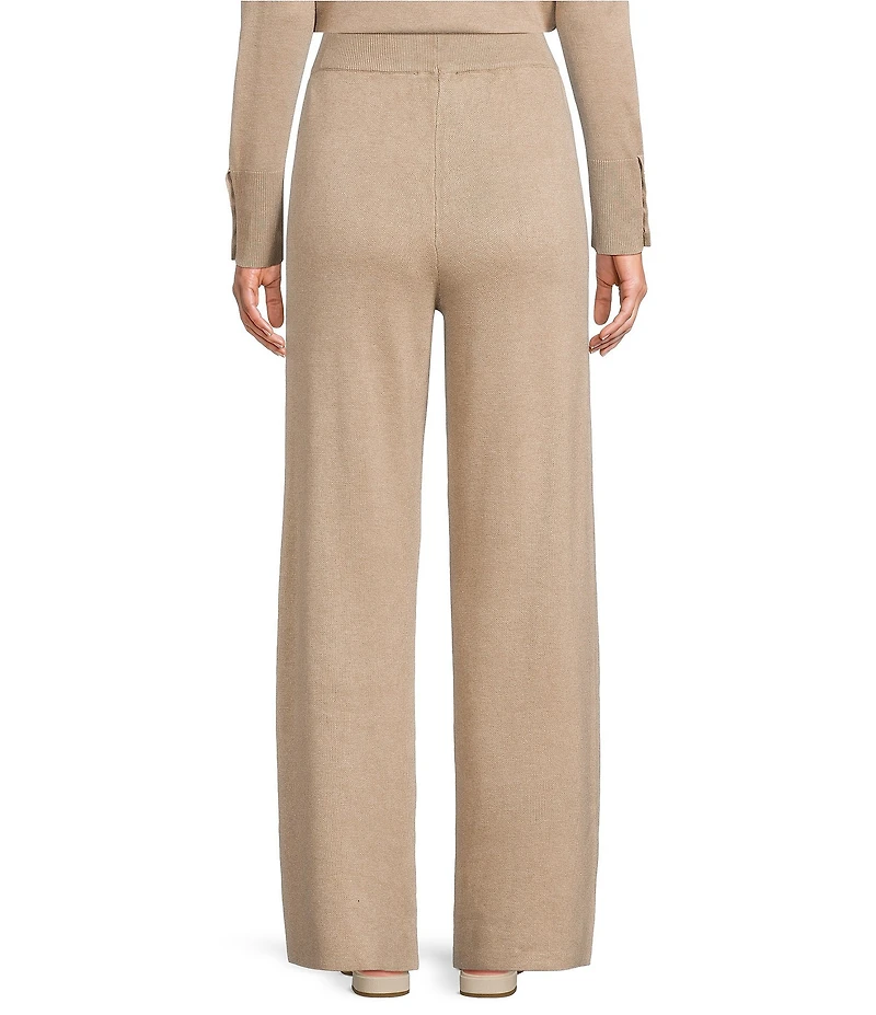 Investments Petite Size Coca Mocha Heather Wide Leg Full Length Pants