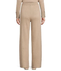 Investments Petite Size Coca Mocha Heather Wide Leg Full Length Pants