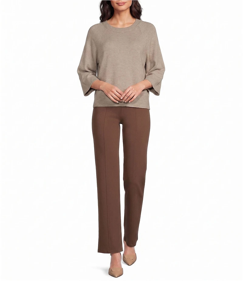 Investments Petite Size Crew Neck 3/4 Dolman Sleeve Sweater