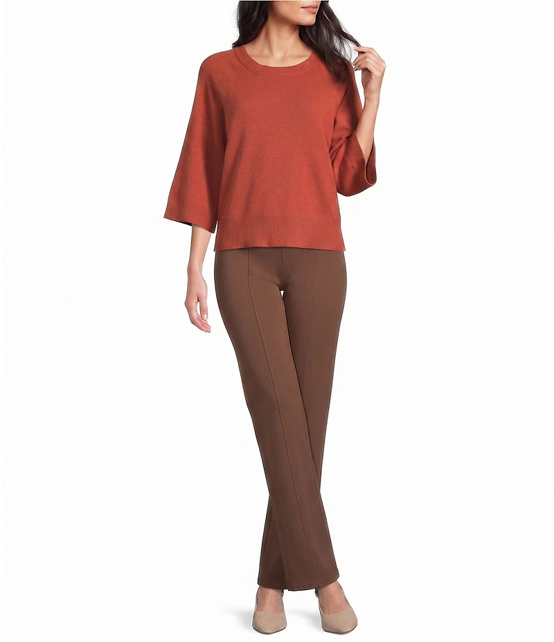 Investments Petite Size Crew Neck 3/4 Dolman Sleeve Sweater