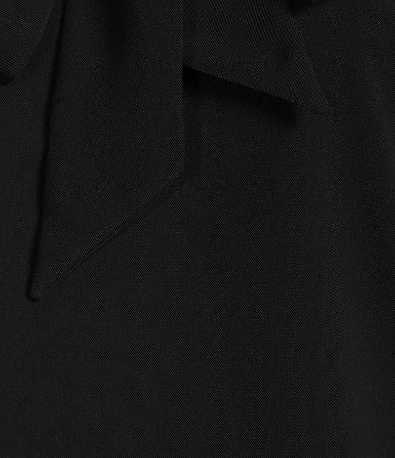 Investments Petite Size Long Sleeve V-Neck Bow Blouse