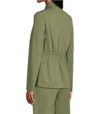 Investments Petite Size Performance Traveler Long Sleeve One Button Notch Lapel Blazer