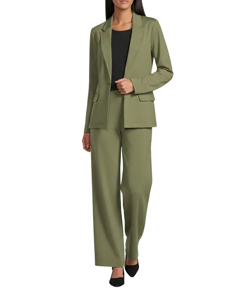 Investments Petite Size Performance Traveler Long Sleeve One Button Notch Lapel Blazer