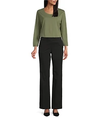 Investments Petite Size Performance Traveler Straight Leg Pants