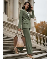 Investments Petite Size Performance Traveler Wide Leg Pants