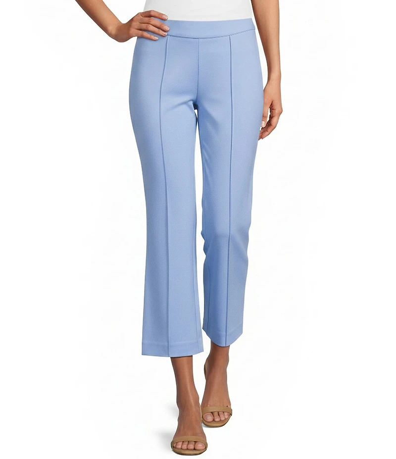 Investments Petite Size Pull-On Light Weight Ponte Kick Flare Crop Pants
